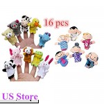 16PC Adorable Finger Puppets Animals People Family Members Educational Toy 2019 10PC  B07MT5C4NX